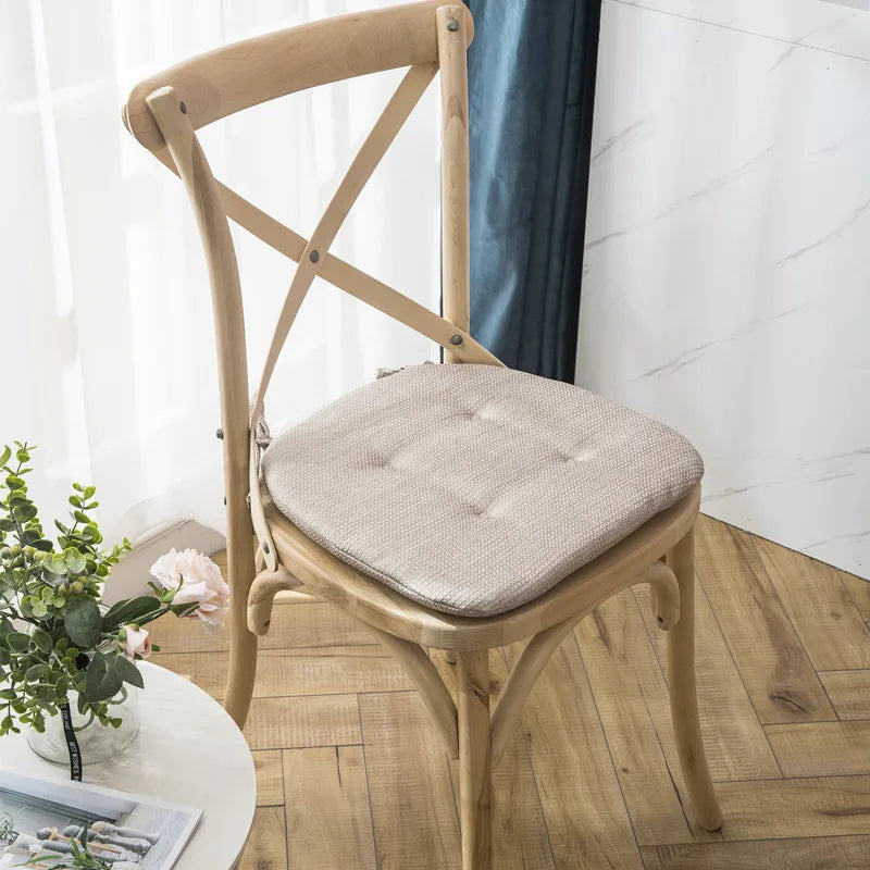 Linen Chair Cushion: Anti-slip, MultiColor Dining Room & Outdoor Garden Cushions