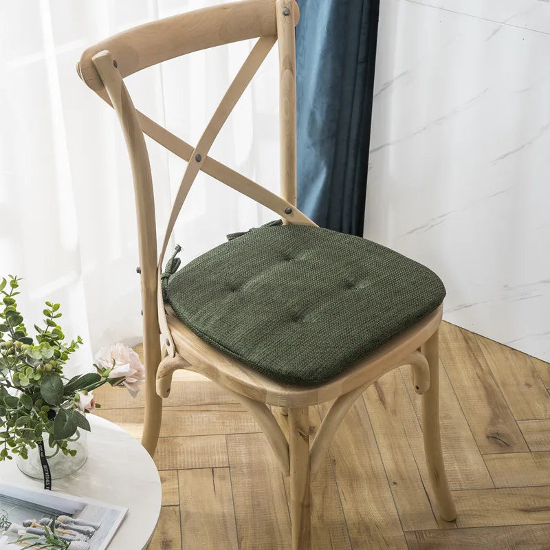 Linen Chair Cushion: Anti-slip, MultiColor Dining Room & Outdoor Garden Cushions