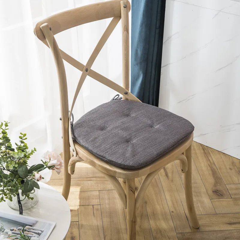 Linen Chair Cushion: Anti-slip, MultiColor Dining Room & Outdoor Garden Cushions