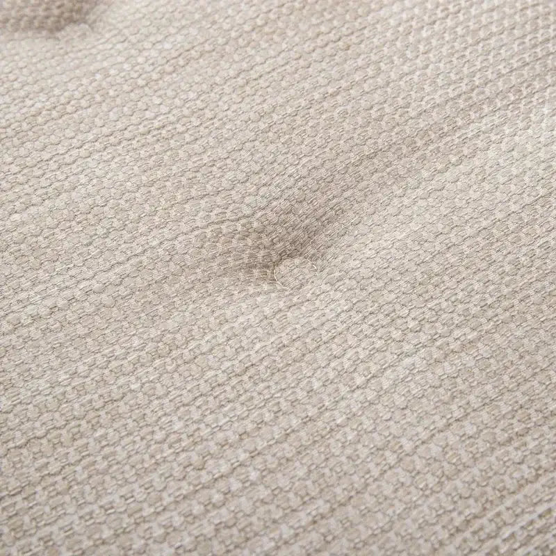 Tufted beige textured dining chair cushions for dining room